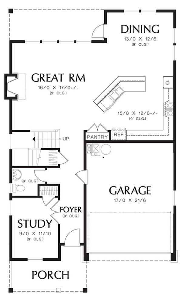 Traditional Floor Plan - Main Floor Plan #48-501