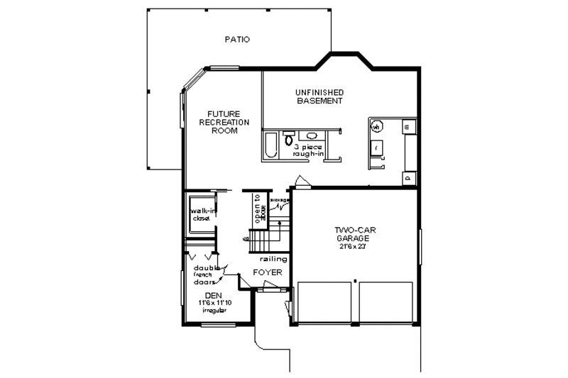 Mediterranean Style House Plan - 3 Beds 2 Baths 2035 Sq/Ft Plan #18-212 ...