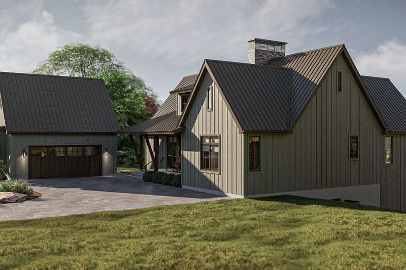 House Blueprint - Exterior - Other Elevation 1 for Farmhouse House Plan #455-583 - 2 bed, 2 bath