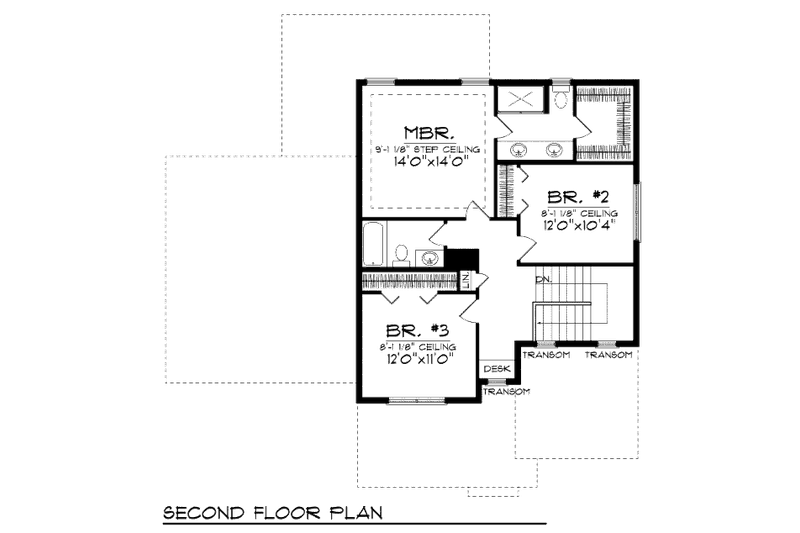 House Plan Design - Floor Plan - Upper Floor for Traditional House Plan #70-949 - 3 bed, 2.5 bath