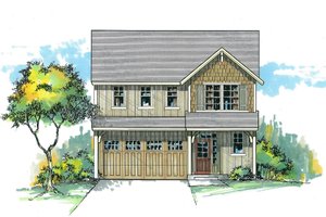 Craftsman Exterior - Front Elevation Plan #53-586