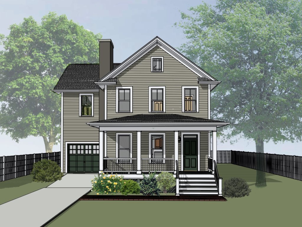 Country Style House Plan - 4 Beds 2.5 Baths 1744 Sq/Ft Plan #79-347 ...