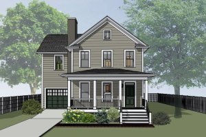 Country Exterior - Front Elevation Plan #79-347