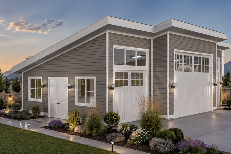 Home Plan - Exterior - Front Elevation 4 for Modern House Plan #1060-501, 0 bath