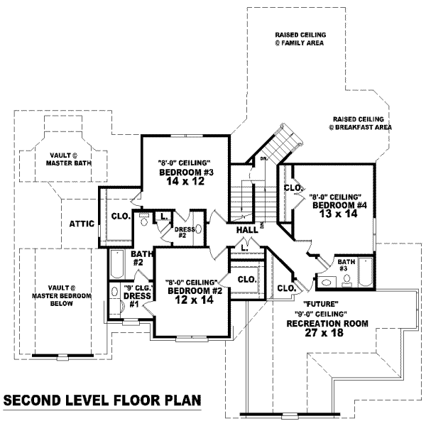 European Floor Plan - Upper Floor Plan #81-1118