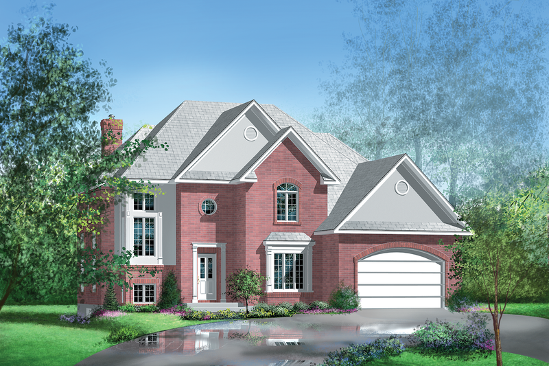 House Plan Design - European Exterior - Front Elevation Plan #25-2129