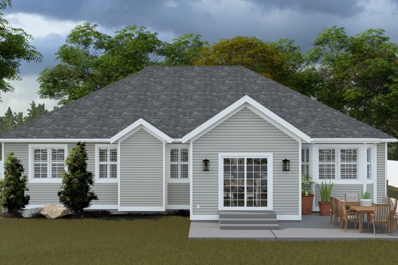 Home Plan - Exterior - Rear Elevation 1 for Traditional House Plan #1060-219 - 3 bed, 2 bath
