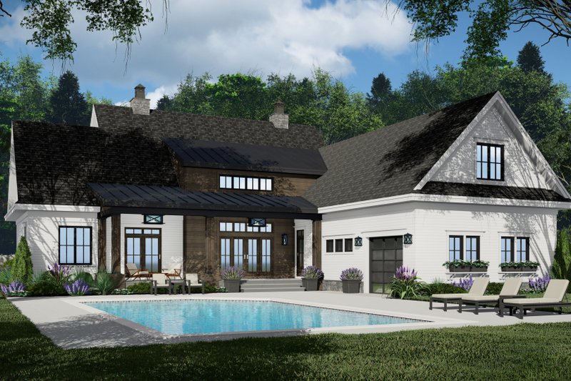 Architectural House Design - Exterior - Rear Elevation for Farmhouse House Plan #51-1240 - 4 bed, 3.5 bath