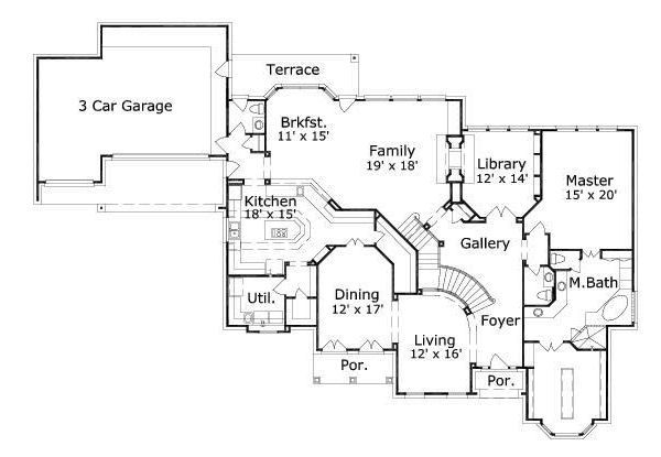 European Floor Plan - Main Floor Plan #411-759