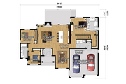 Ranch Style House Plan - 3 Beds 2 Baths 1836 Sq/Ft Plan #25-4456 