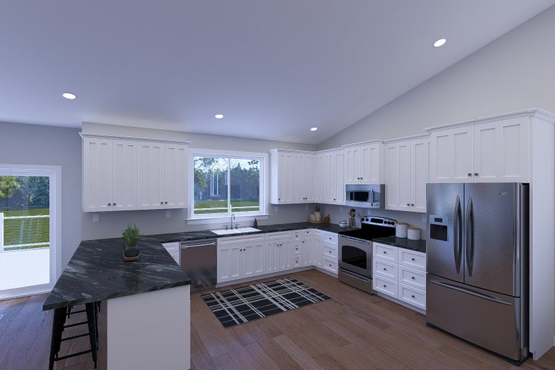Architectural House Design - Interior - Kitchen for Farmhouse House Plan #1060-350 - 2 bed, 1 bath