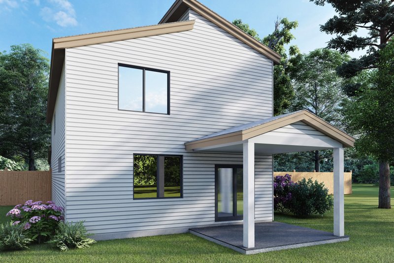 House Plan Design - Exterior - Rear Elevation for Contemporary House Plan #53-764 - 4 bed, 2.5 bath