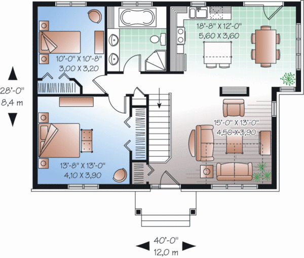 Home Plan - Traditional Floor Plan - Main Floor Plan #23-2202