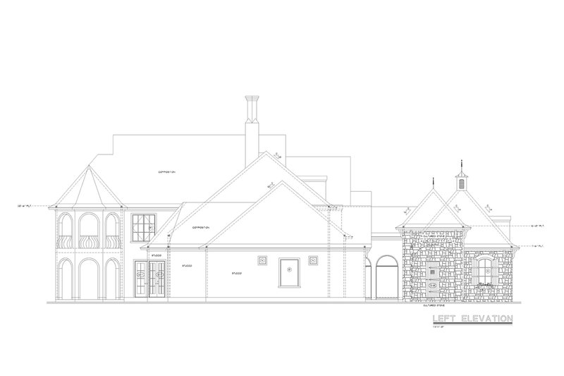House Design - Exterior - Other Elevation for European House Plan #20-2569 - 4 bed, 4.5 bath