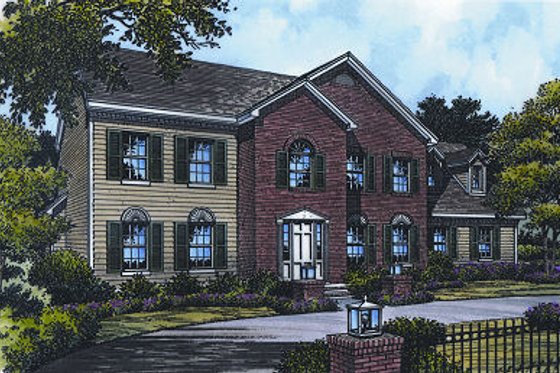 Exterior - Front Elevation for Colonial House Plan #417-340 - 4 bed, 2.5 bath
