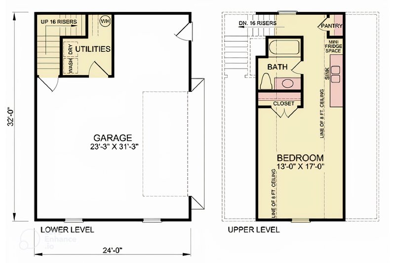 Home Plan - Floor Plan - Other Floor for Craftsman House Plan #54-661 - 1 bed, 1 bath