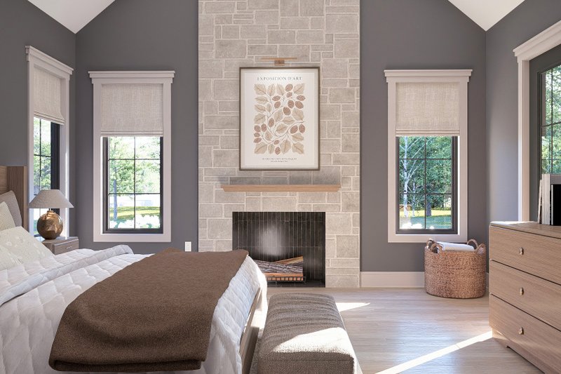 House Plan Design - Interior - Master Bedroom for Cottage House Plan #455-738 - 4 bed, 3.5 bath