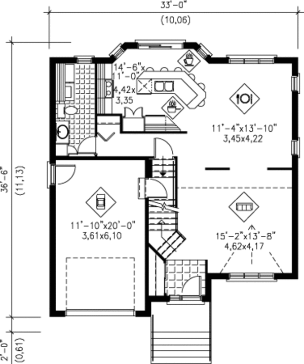 Home Plan - Modern Floor Plan - Main Floor Plan #25-4222