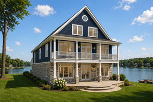 Architectural House Design - Exterior - Front Elevation for Beach House Plan #1109-36 - 5 bed, 4.5 bath