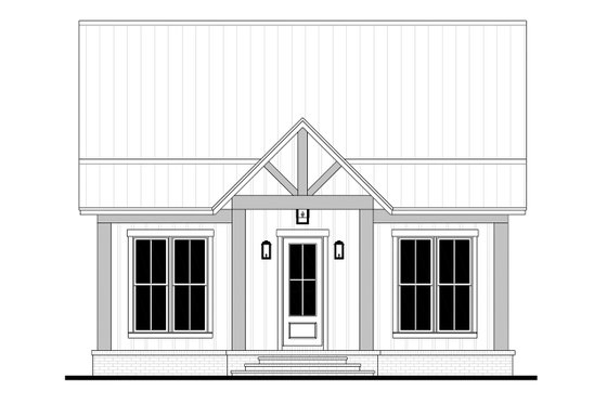 Exterior - Front Elevation 8 for Farmhouse House Plan #430-429 - 2 bed, 1 bath