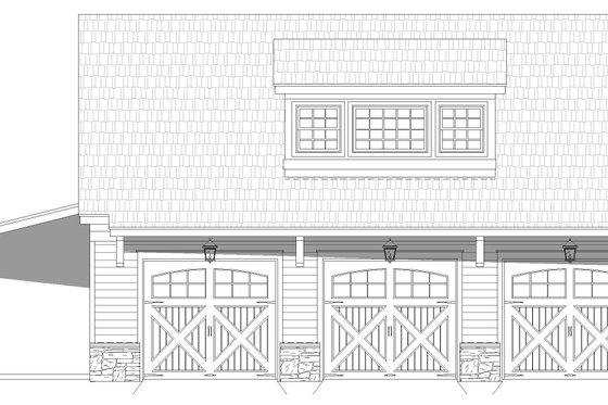 Exterior - Front Elevation 3 for Country House Plan #932-374, 0 bath