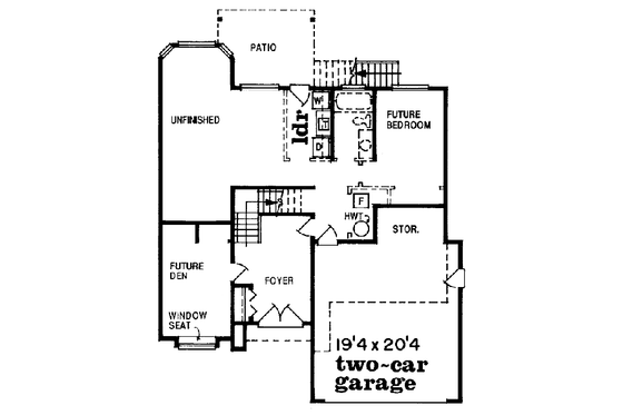 Floor Plan - Main Floor for Traditional House Plan #47-359 - 3 bed, 2 bath