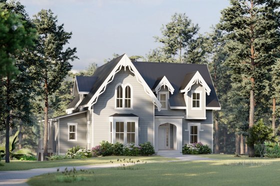Exterior - Front Elevation 4 for Farmhouse House Plan #1079-5 - 4 bed, 2.5 bath