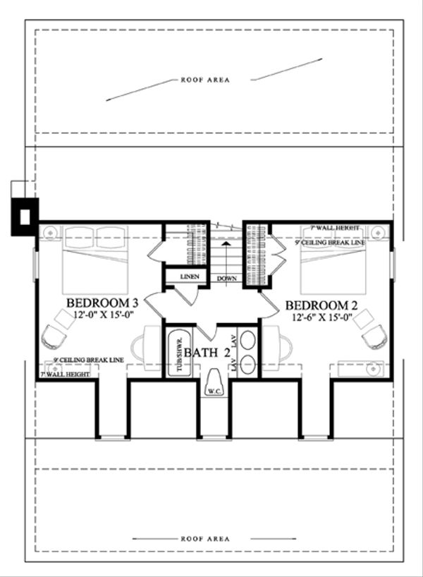 House Plan Design - Country Floor Plan - Upper Floor Plan #137-264