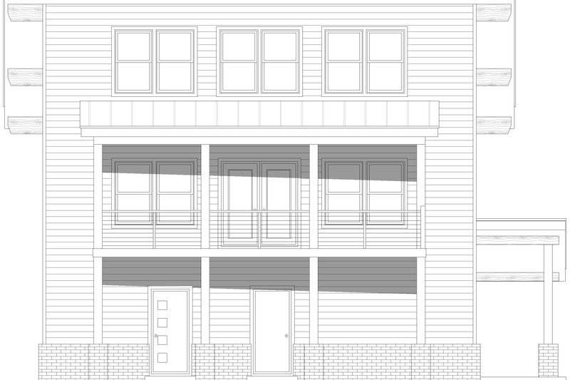 Dream House Plan - Exterior - Front Elevation 3 for Beach House Plan #932-1093 - 3 bed, 3.5 bath