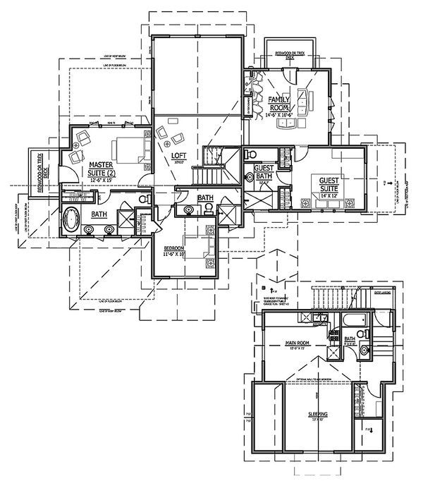 Craftsman Floor Plan - Upper Floor Plan #899-3