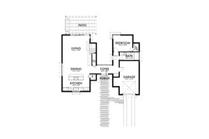 Floor Plan - Main Floor for Contemporary House Plan #80-223 - 3 bed, 3 bath