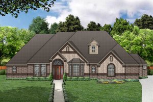 European Exterior - Front Elevation Plan #84-416