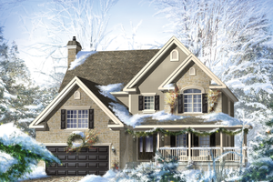 Country Exterior - Front Elevation Plan #25-4684