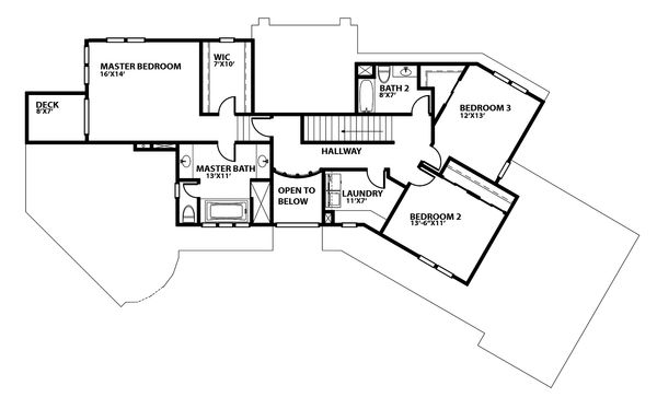 Country Floor Plan - Upper Floor Plan #515-4