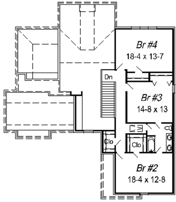 European Floor Plan - Upper Floor Plan #329-280