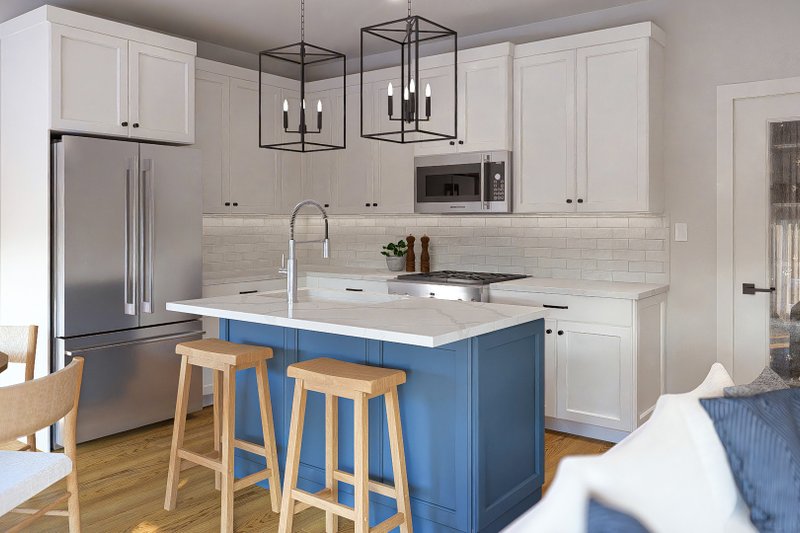 Architectural House Design - Interior - Kitchen for Farmhouse House Plan #455-788 - 3 bed, 2.5 bath