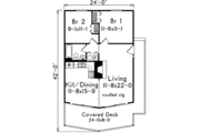 Cabin Style House Plan - 2 Beds 1 Baths 792 Sq/Ft Plan #57-494 