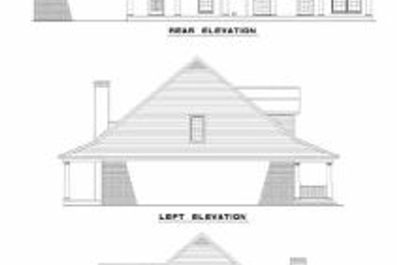 Dream House Plan - Exterior - Rear Elevation for Country House Plan #17-295 - 4 bed, 3.5 bath