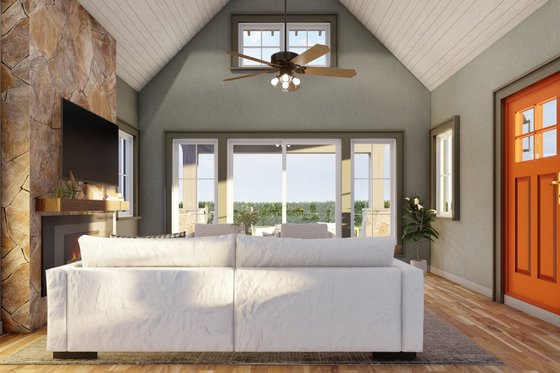 Interior - Family Room for Modern House Plan #923-218 - 1 bed, 1.5 bath