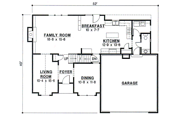 Traditional Floor Plan - Main Floor Plan #67-529