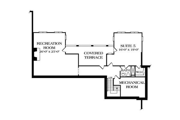 Architectural House Design - European Floor Plan - Lower Floor Plan #453-21