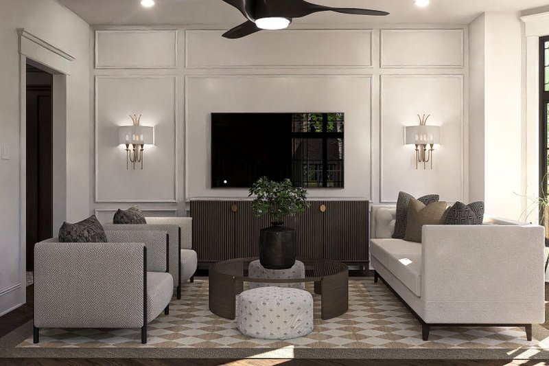 Dream House Plan - Interior - Family Room 1 for Modern House Plan #455-430 - 3 bed, 2.5 bath