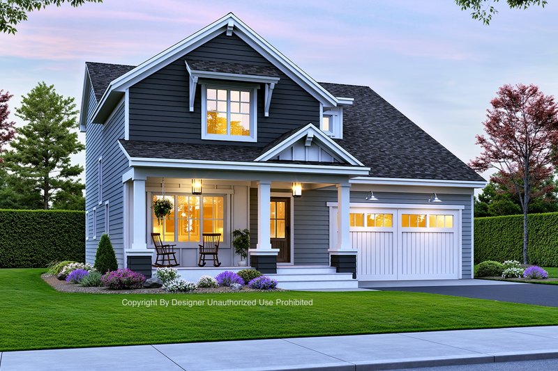 Dream House Plan - Craftsman Exterior - Front Elevation Plan #51-1353