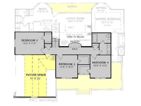 Home Plan - Farmhouse Floor Plan - Upper Floor Plan #20-192