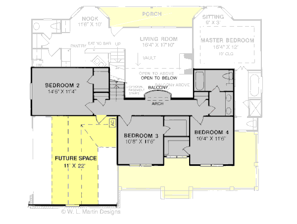Dream House Plan - Farmhouse Floor Plan - Upper Floor Plan #20-192