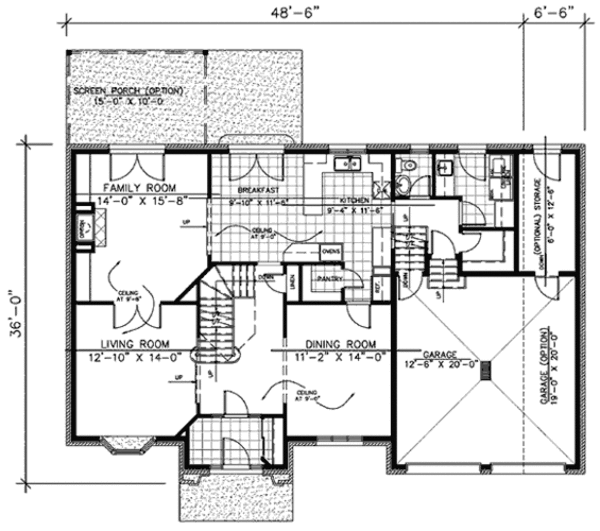 Colonial Floor Plan - Main Floor Plan #138-280