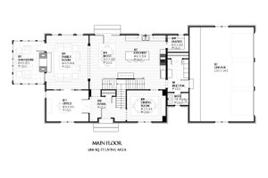 Floor Plan - Main Floor for European House Plan #901-90 - 4 bed, 3.5 bath