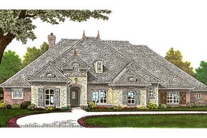 European Exterior - Front Elevation Plan #310-657