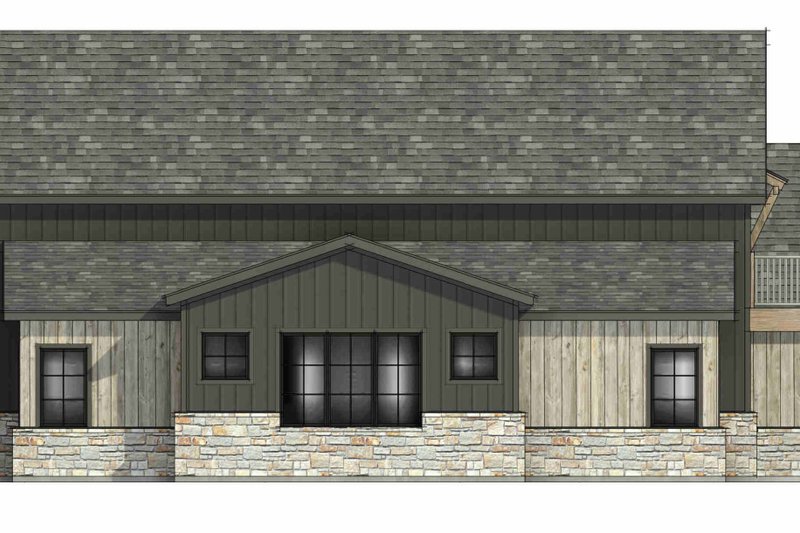 House Design - Exterior - Other Elevation 1 for Barndominium House Plan #1096-162 - 4 bed, 2 bath