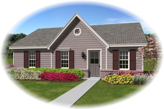 Exterior - Front Elevation for Ranch House Plan #81-13856 - 3 bed, 2 bath